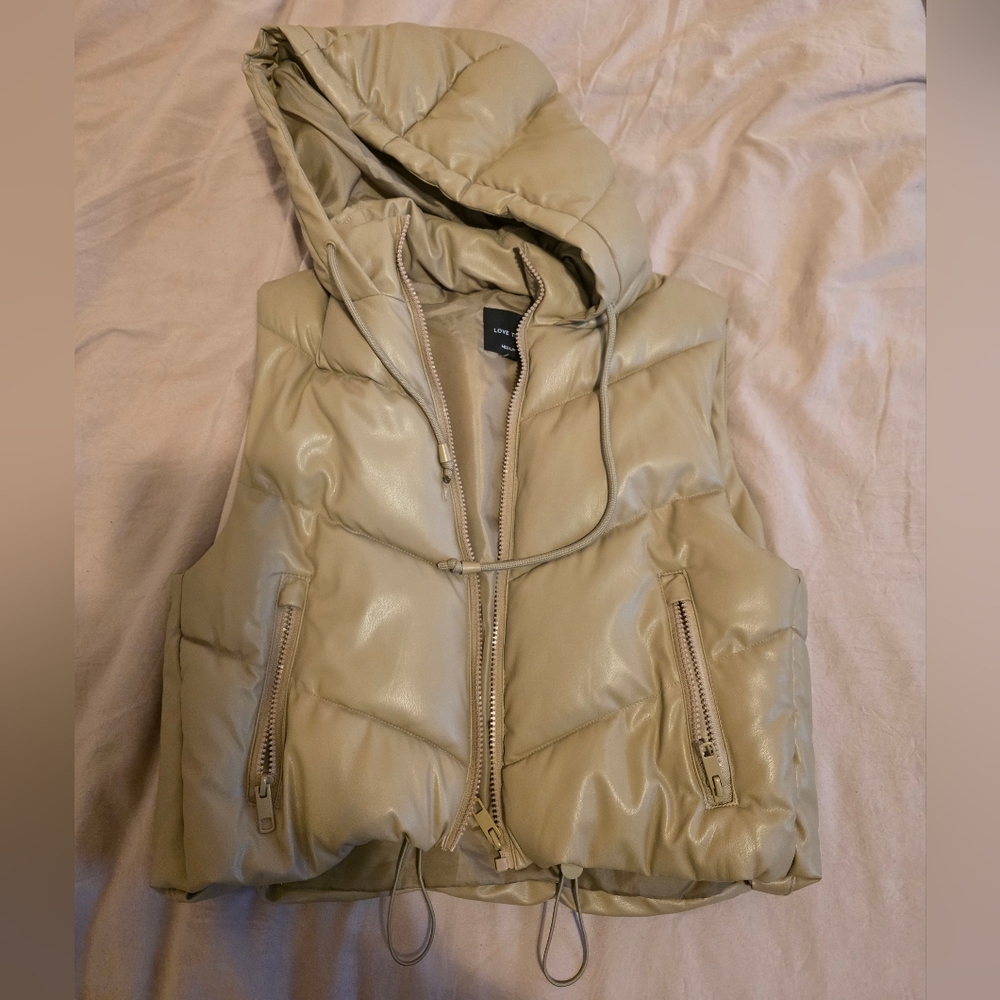 Nude Hooded Puffer Vest